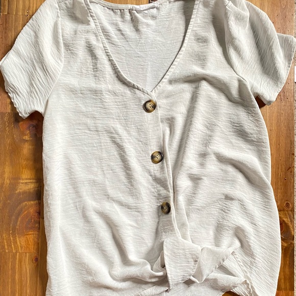 🛑SOLd🛑 Pink blush Maternity Tie Front Top - Picture 5 of 5